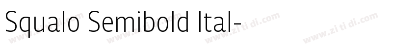 Squalo Semibold Ital字体转换